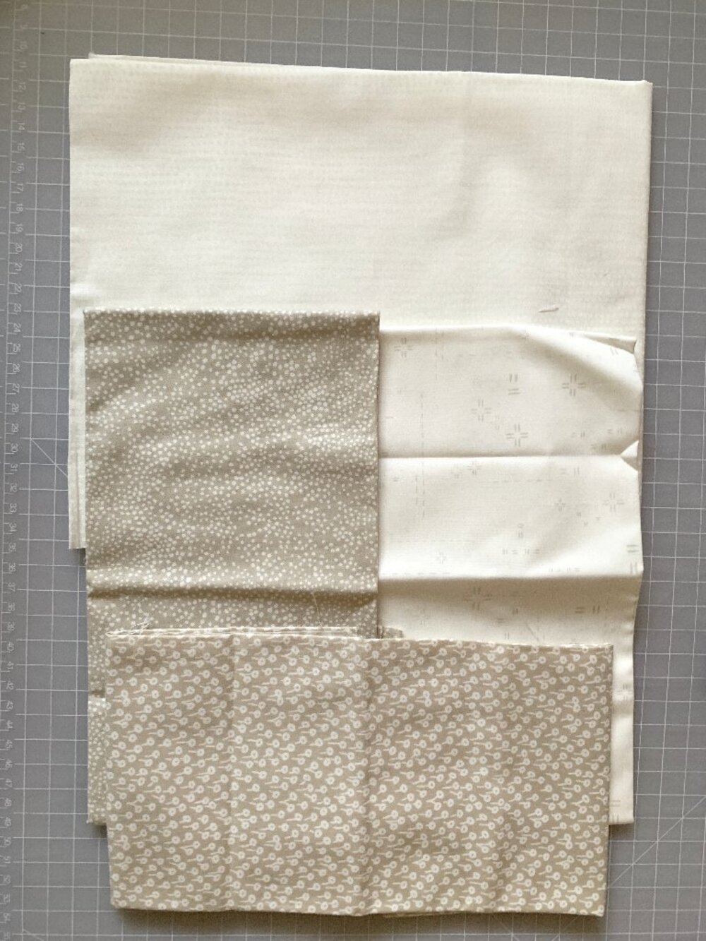 Bundle of Fabric - White/Cream/Taupe